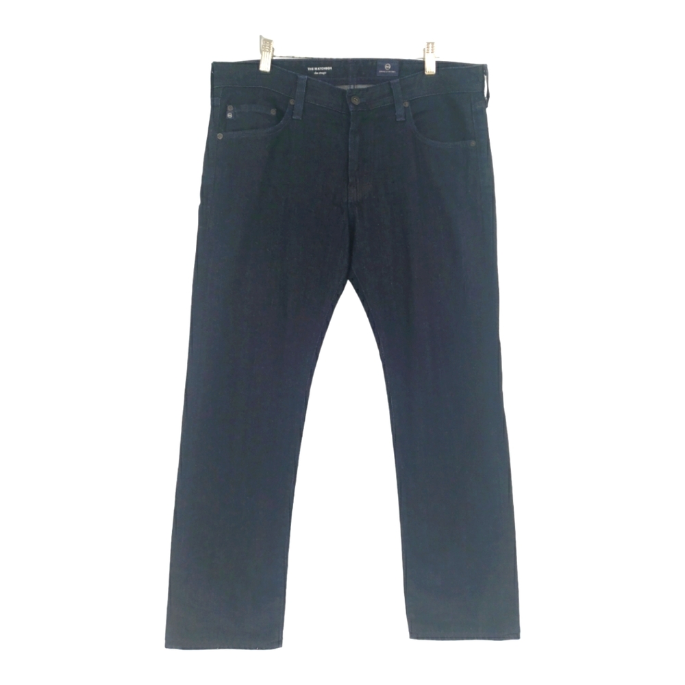 Adriano Goldschmeid The Matchbox Men's Slim Straight Jeans Size 33 Dark Wash